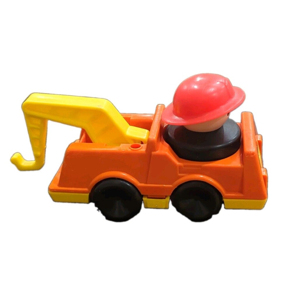Fisher-Price Little People Orange Tow Truck w/ Driver Figure